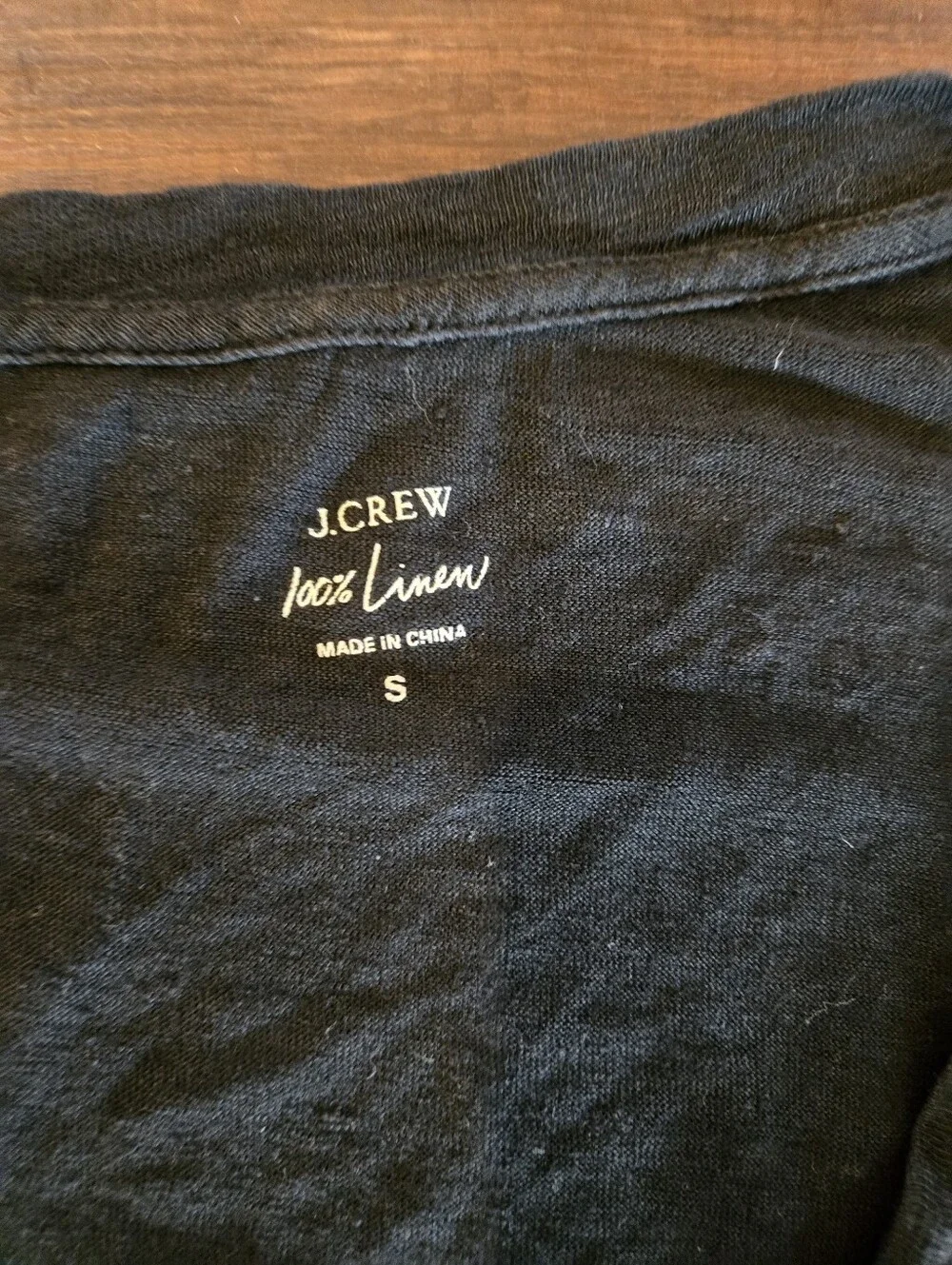 J. Crew Linen V-neck Tee Women's S